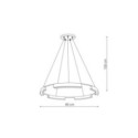 Light Prestige LP-9786/1P 80cm GD Lampa wisząca Tura 80 cm złota LED CCT