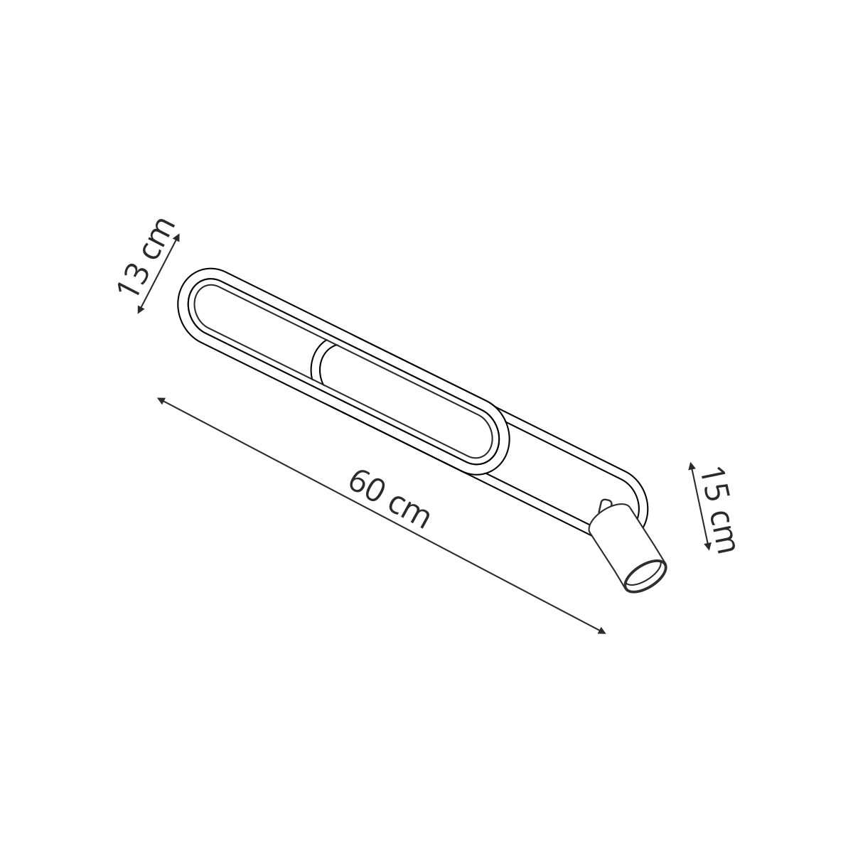 Light Prestige LP-0612/1C L BK Spot Parma 1 długi czarny 1xGU10 LED CCT
