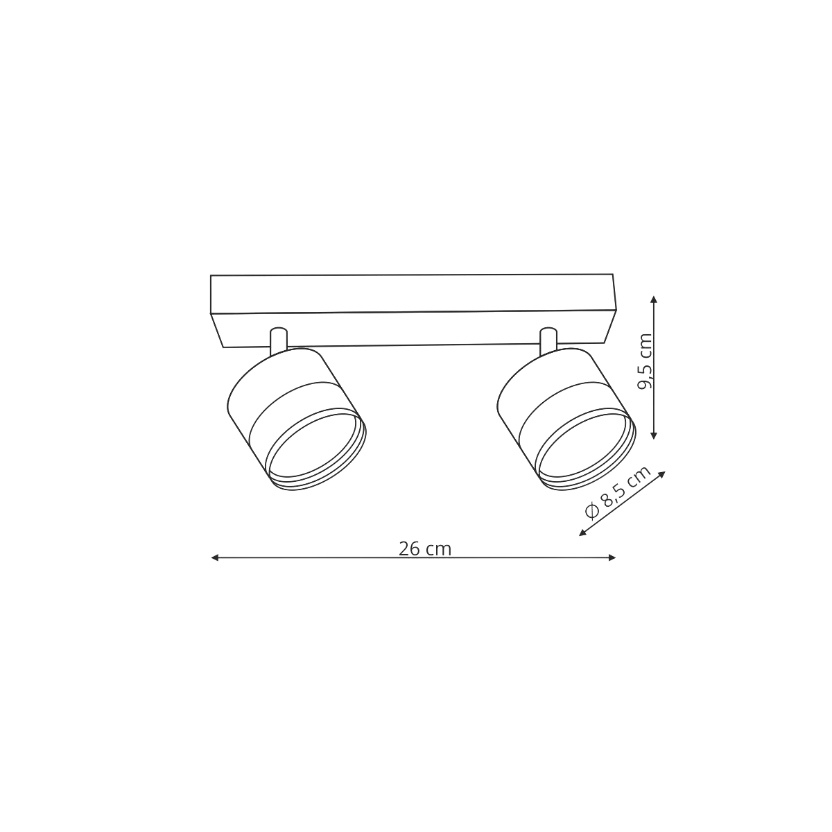 Light Prestige LP-6331/2WS TR/BK Spot Kendal 2 transparetny / czarny GX53