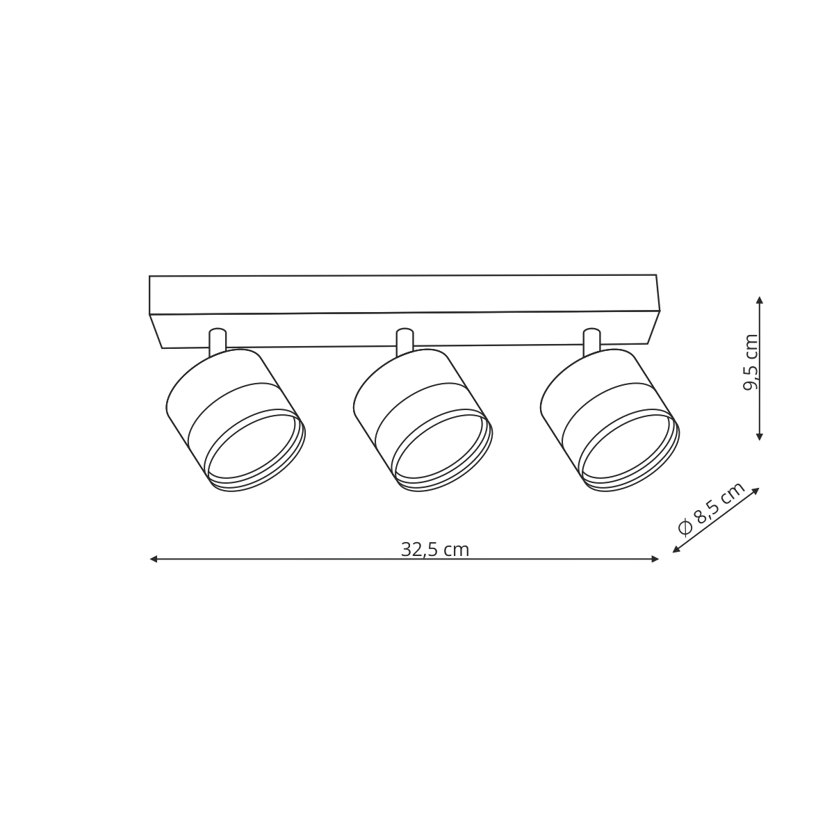 Light Prestige LP-6331/3WS TR/BK Spot Kendal 3 transparetny / czarny GX53