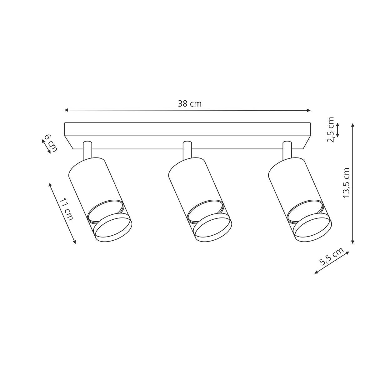 Light Prestige LP-4930/3WS BK Spot Virella 3 czarny 3xGU10
