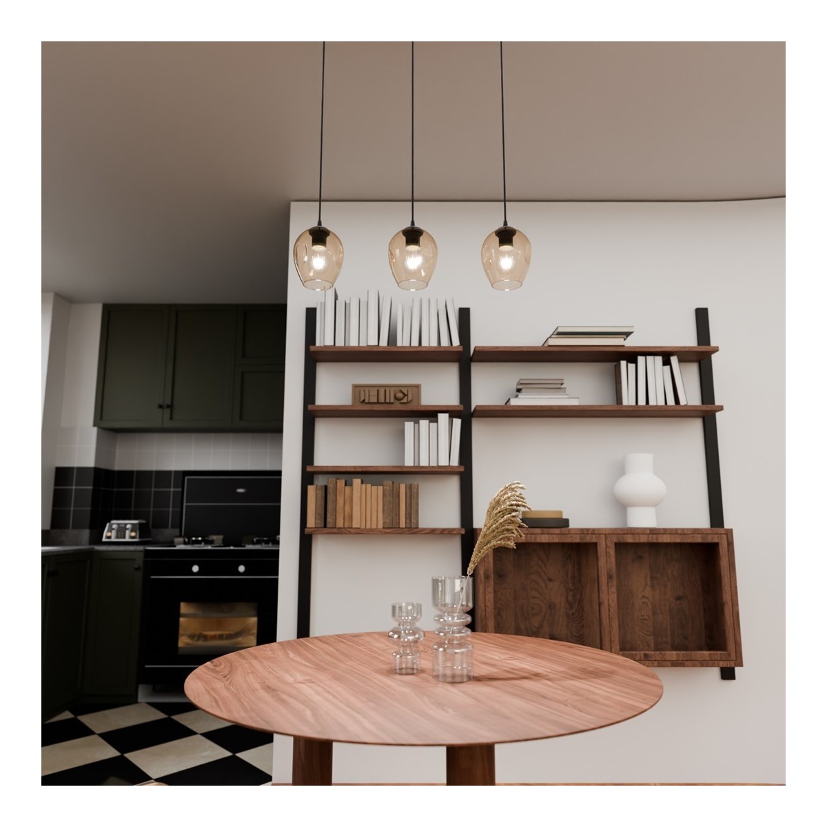 Emibig ISTAR 3 BL MIODOWY EM677/3 kolor czarny z kategorii lampy wiszące