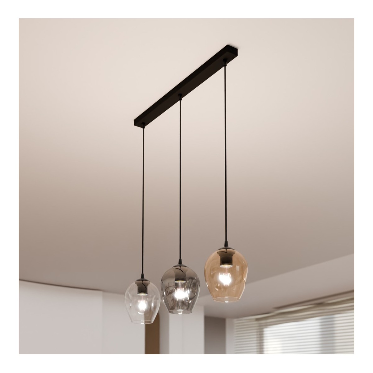 Emibig ISTAR 3 BL MIX EM678/3 kolor czarny z kategorii lampy wiszące