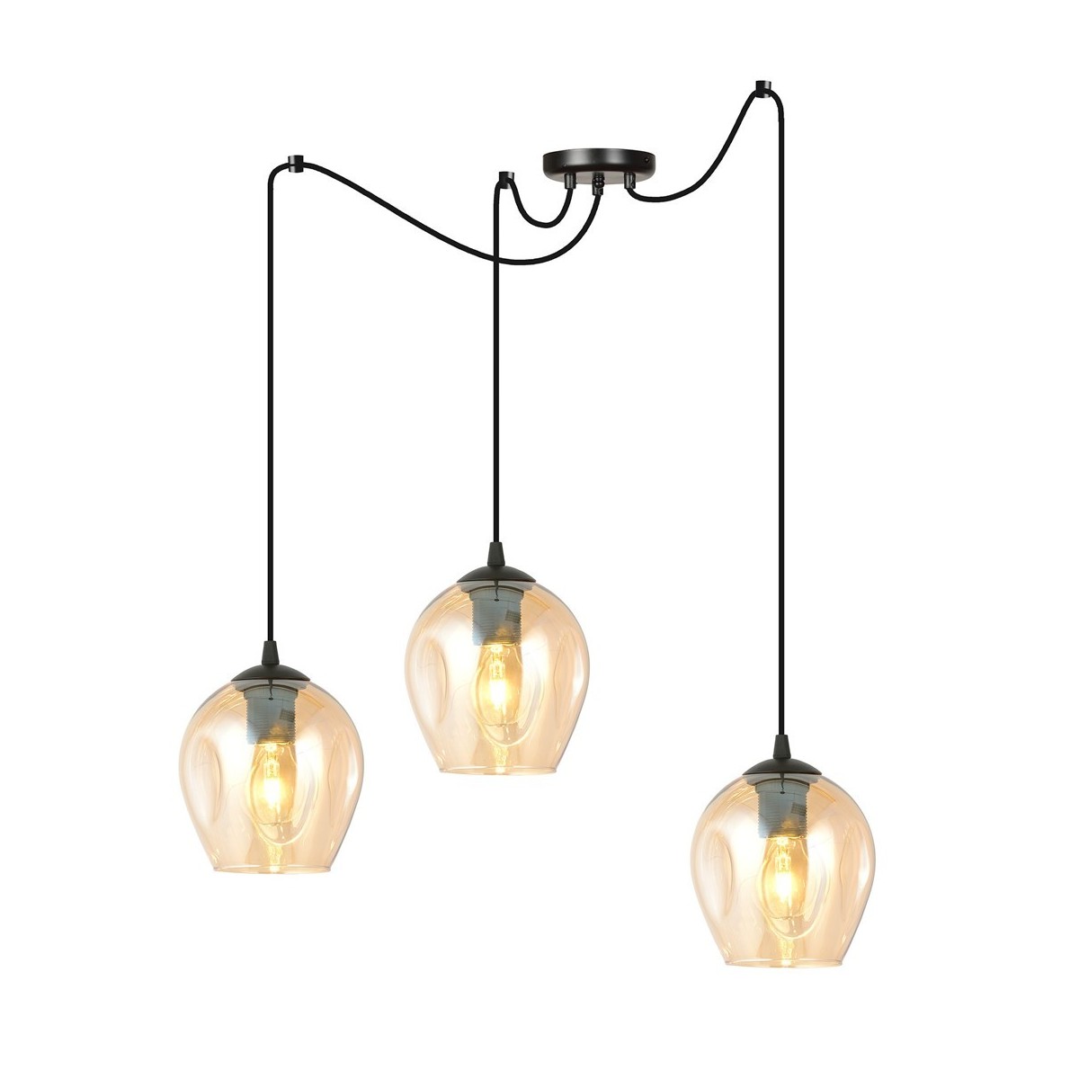 Emibig LEVEL 3 BL MIODOWY EM758/3 kolor czarny z kategorii lampy wiszące