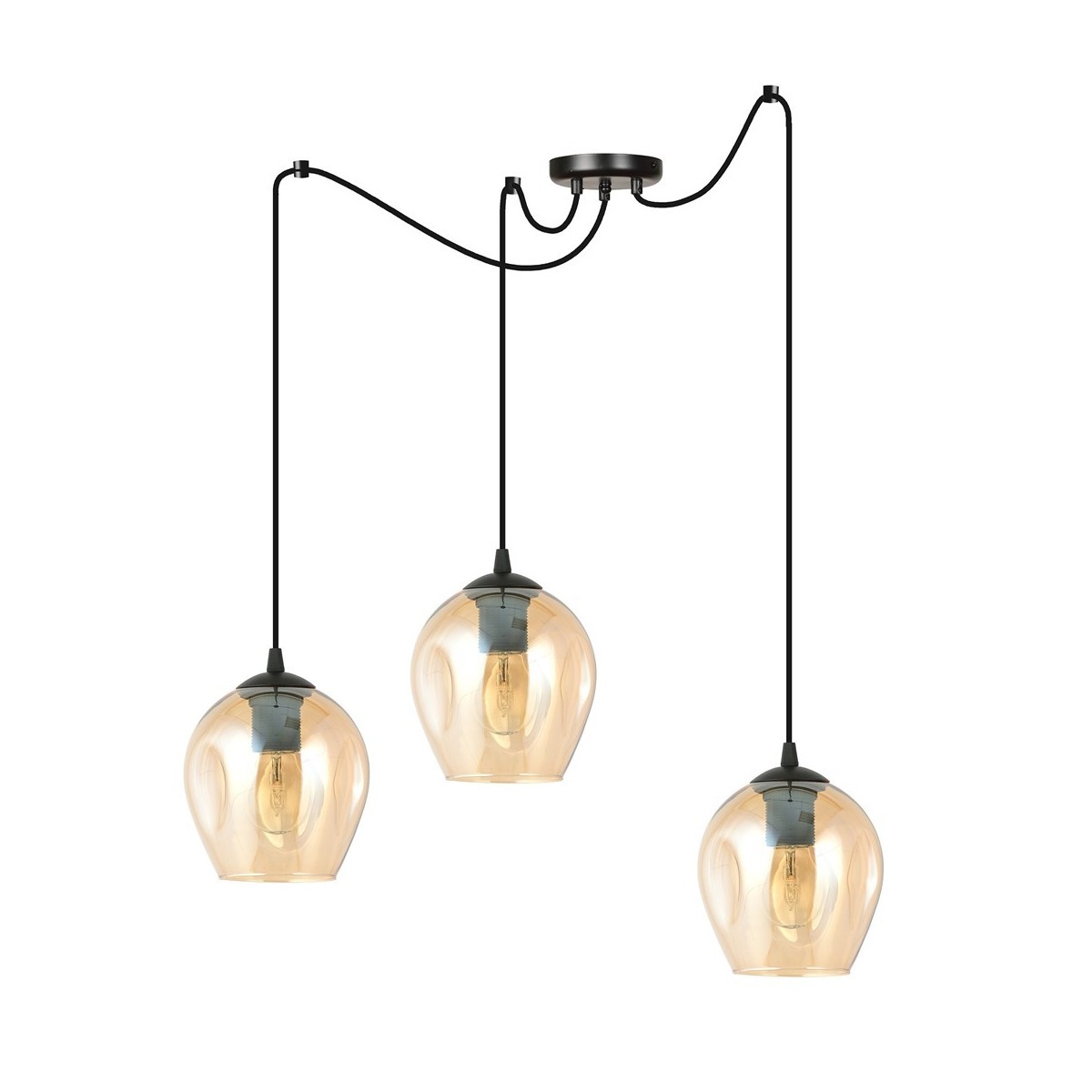 Emibig LEVEL 3 BL MIODOWY EM758/3 kolor czarny z kategorii lampy wiszące