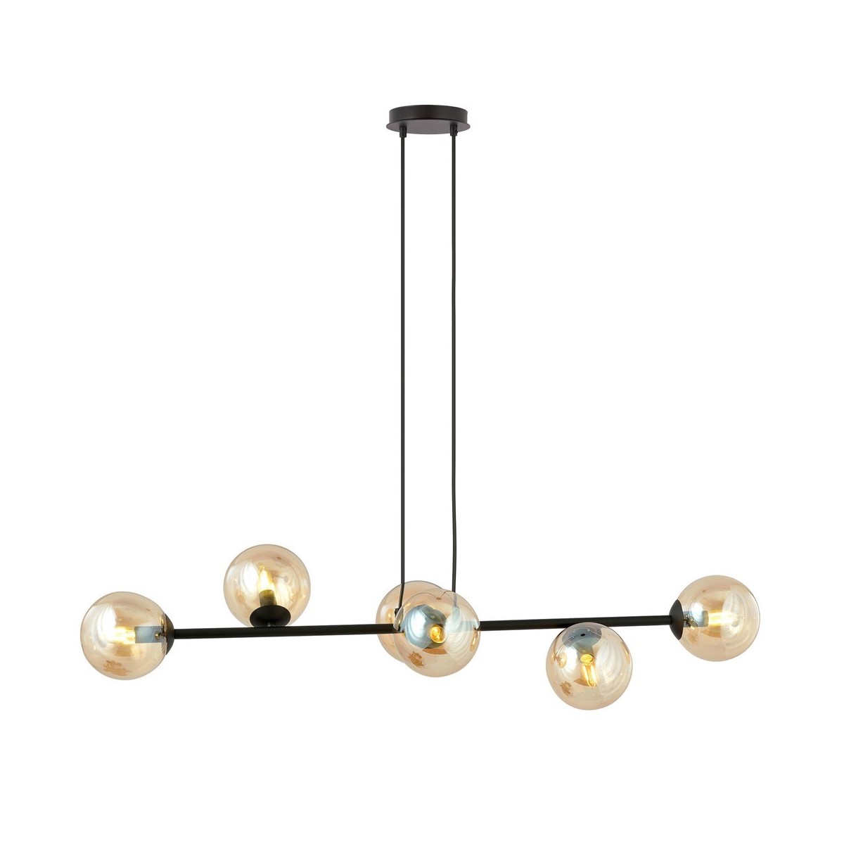 Emibig ROSSI 6 BL MIODOWY EM876/6 kolor czarny z kategorii lampy wiszące