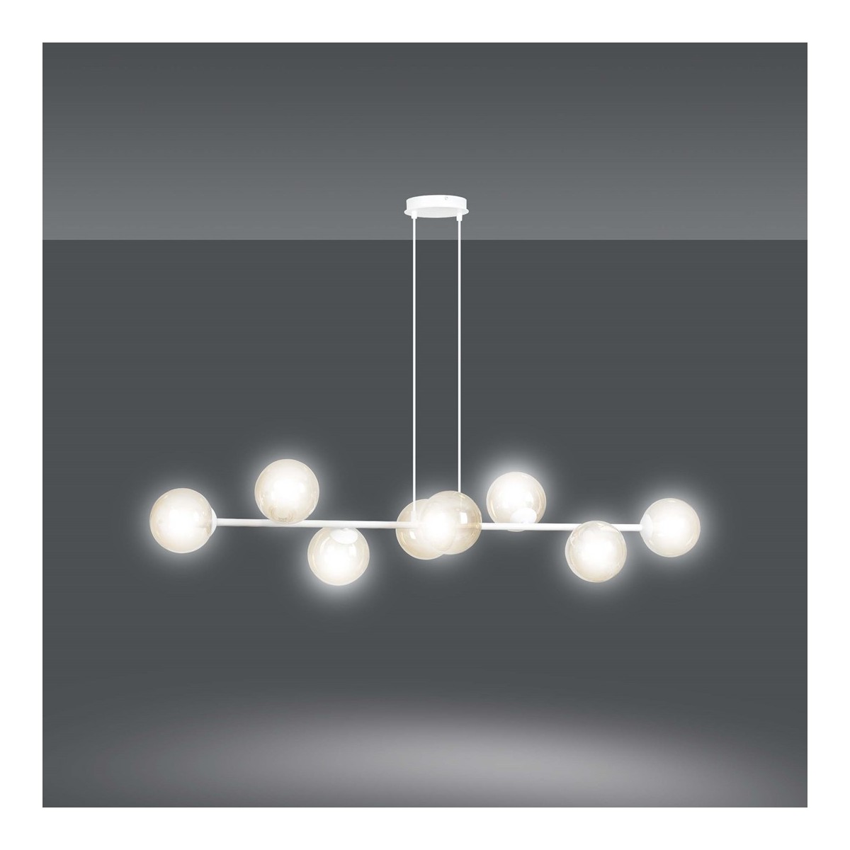 Emibig ROSSI 8 WH MIODOWY EM879/8 kolor biały z kategorii lampy wiszące