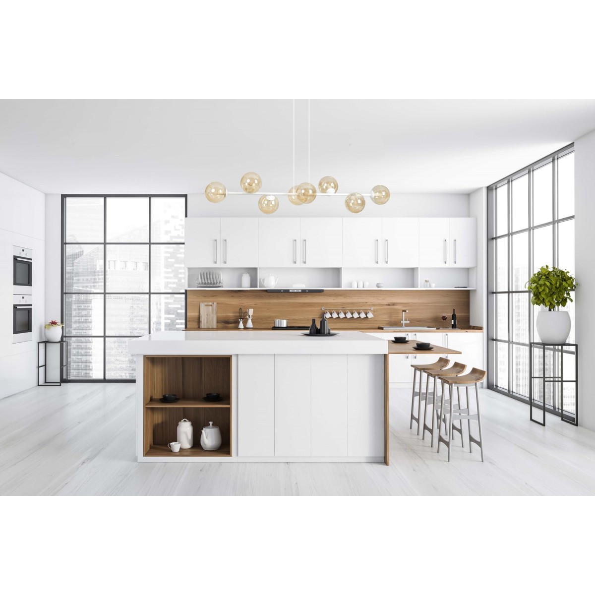 Emibig ROSSI 8 WH MIODOWY EM879/8 kolor biały z kategorii lampy wiszące