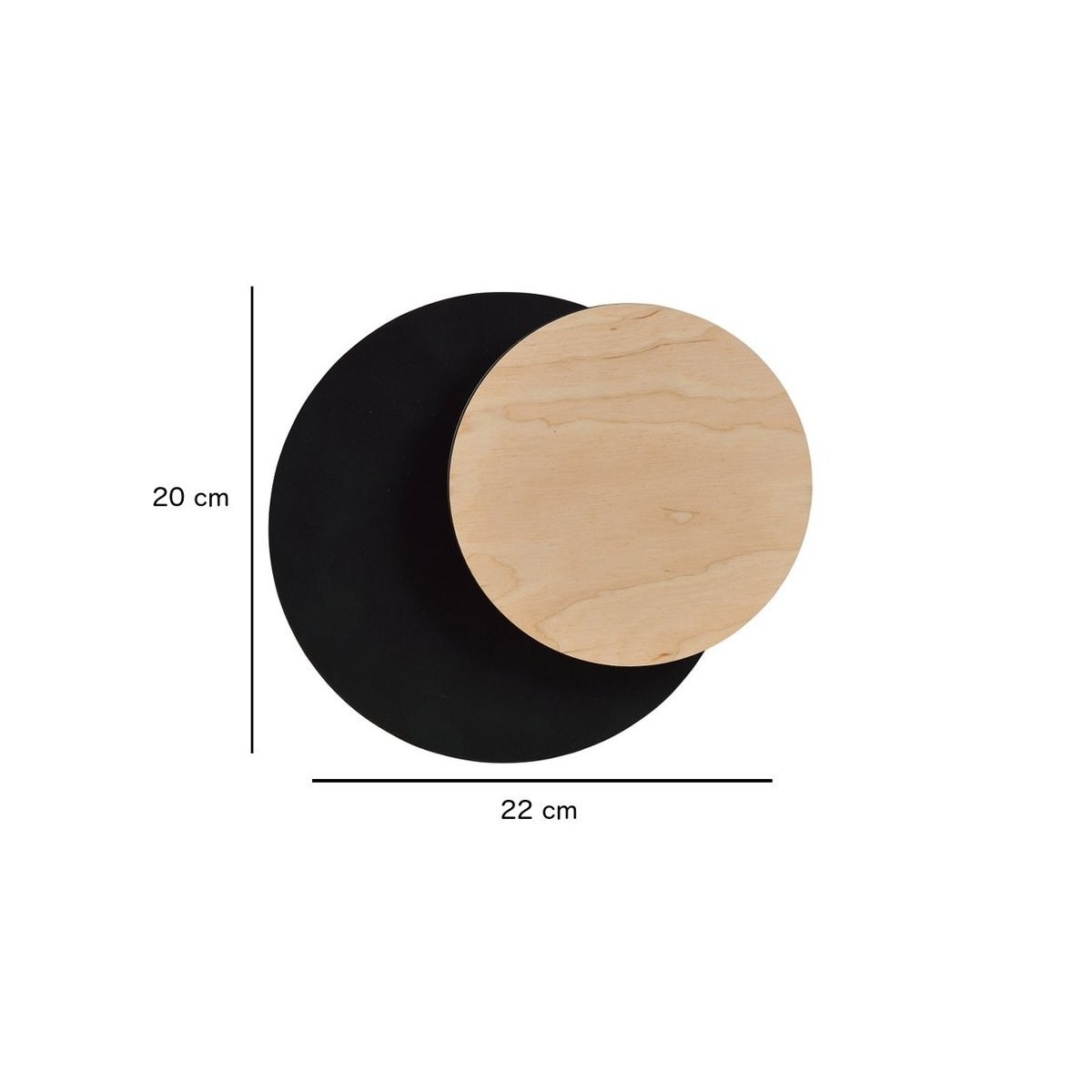 Emibig CIRCLE 1A BLACK EM970/2 kolor czarny z kategorii kinkiety