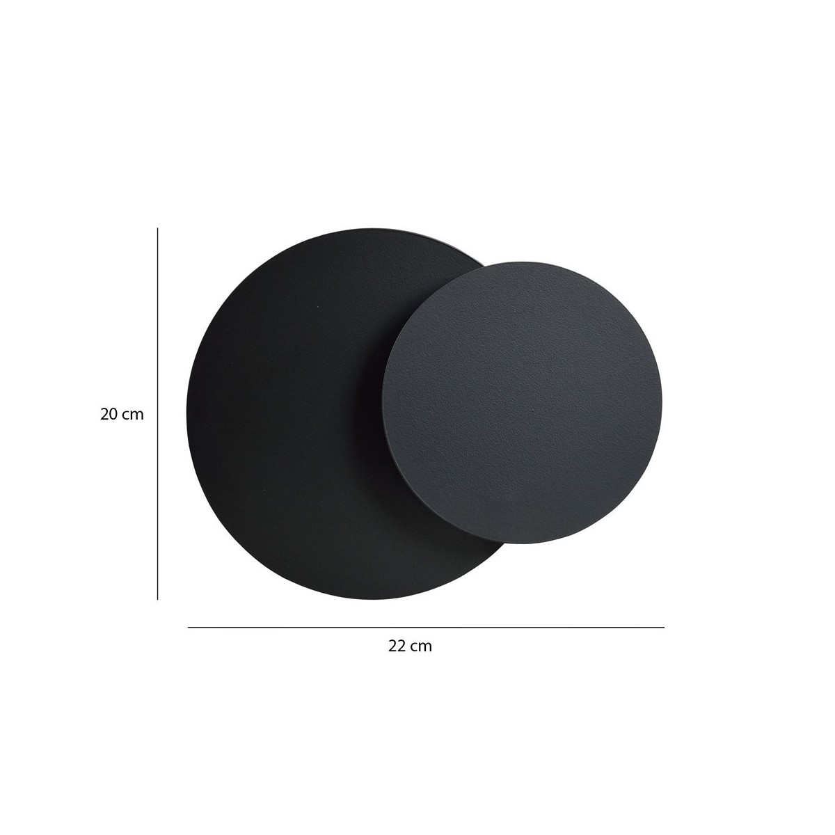 Emibig CIRCLE 1C BLACK EM972/2 kolor czarny z kategorii kinkiety