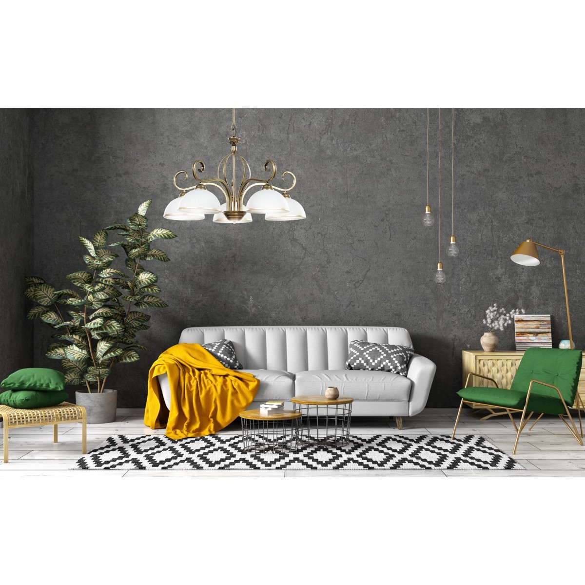 Emibig WIVARA 5 GOLD EM149/5 kolor złoty z kategorii żyrandole