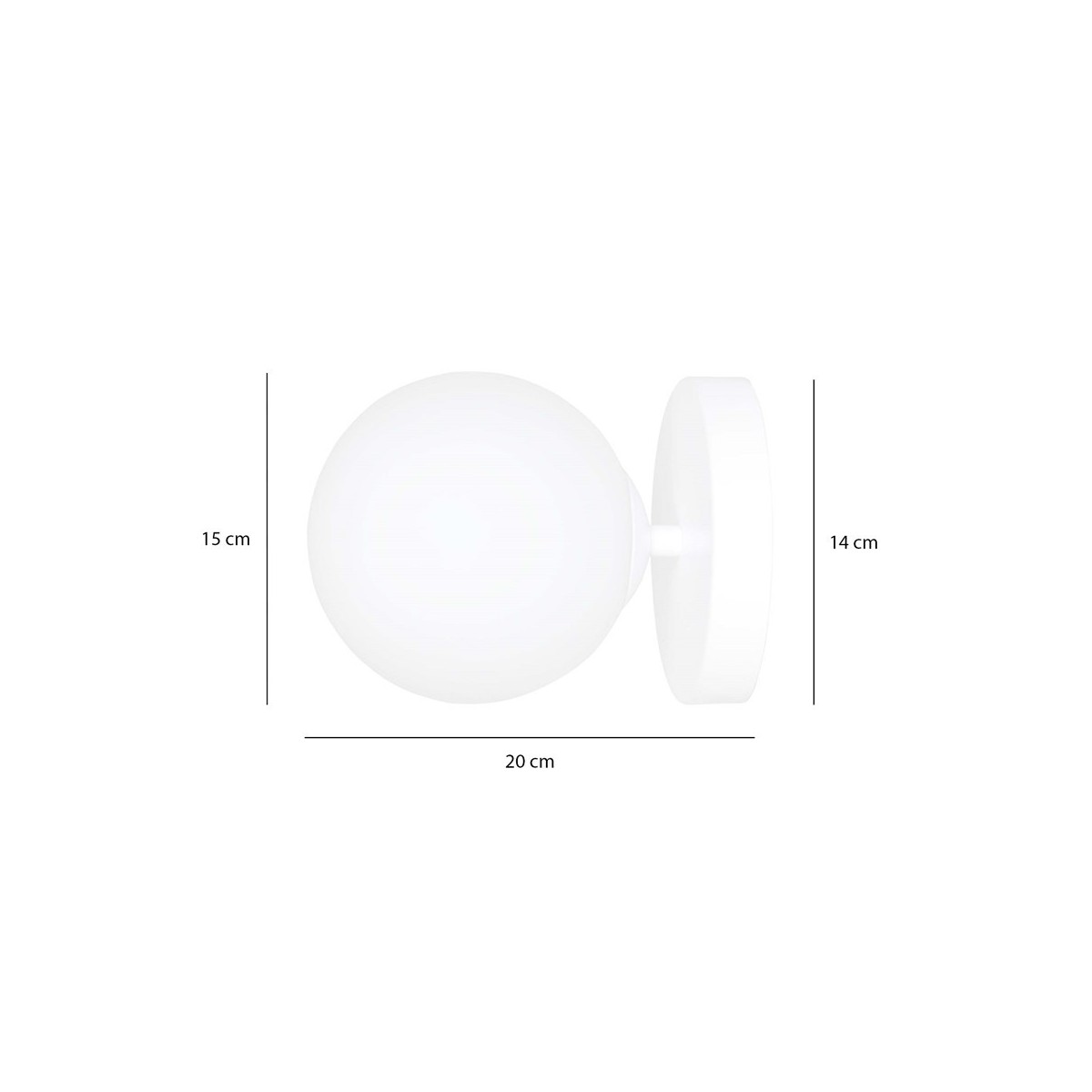 Emibig HALLDOR K1 WHITE EM1025/K1 kolor biały z kategorii kinkiety