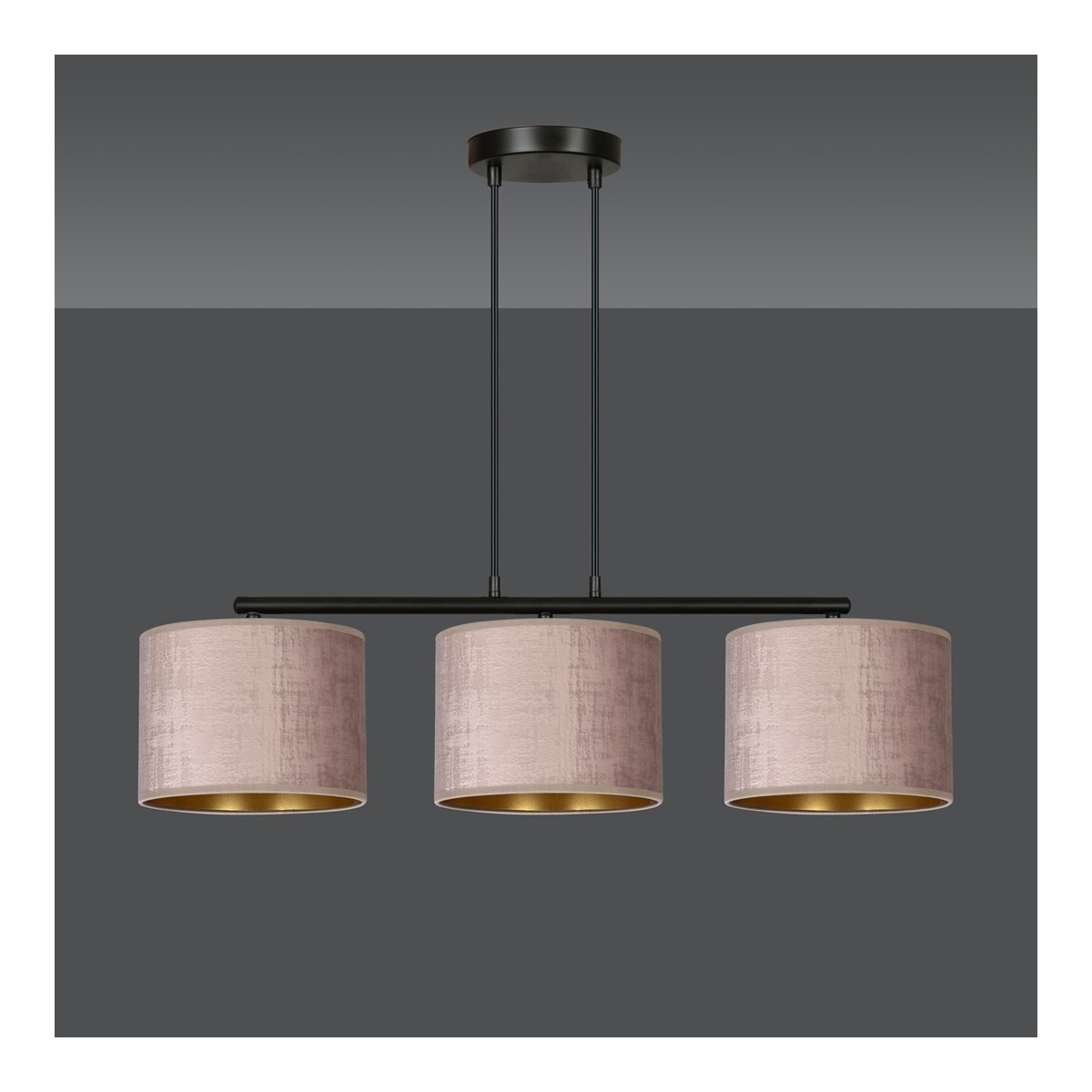 Emibig HILDE 3 BL ROSE EM1053/3 kolor czarny z kategorii lampy wiszące