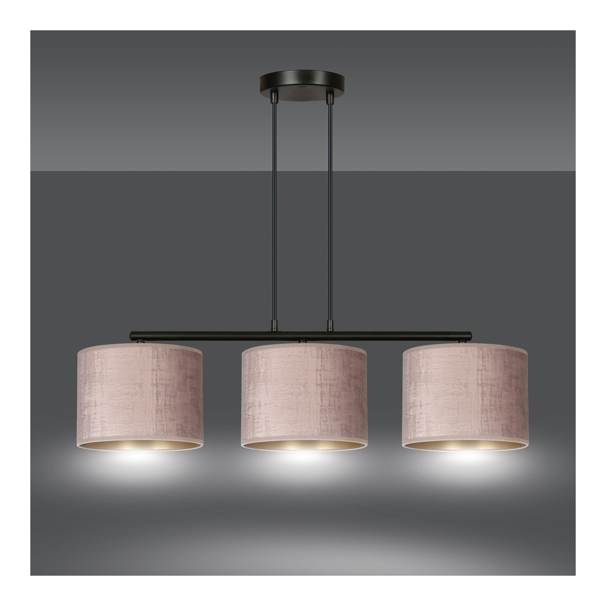 Emibig HILDE 3 BL ROSE EM1053/3 kolor czarny z kategorii lampy wiszące