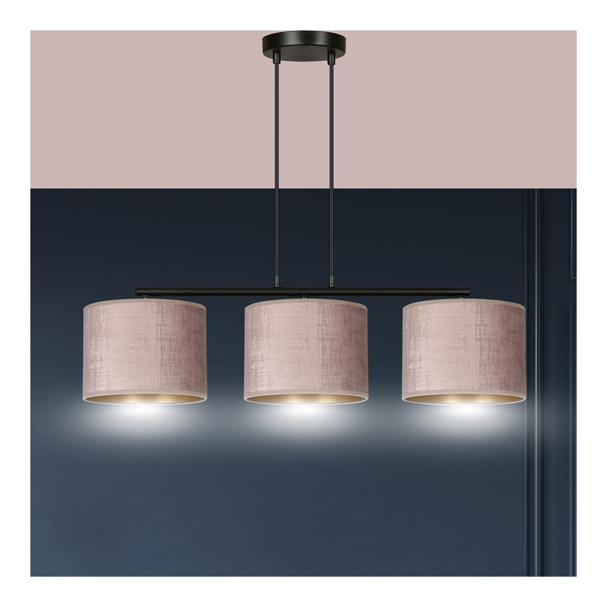 Emibig HILDE 3 BL ROSE EM1053/3 kolor czarny z kategorii lampy wiszące