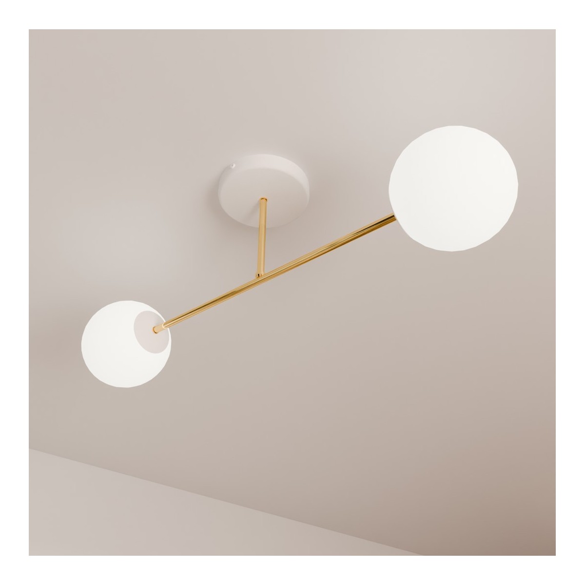 Emibig MAGNUM 2 WH OPAL EM1234/2 kolor złoty z kategorii lampy sufitowe