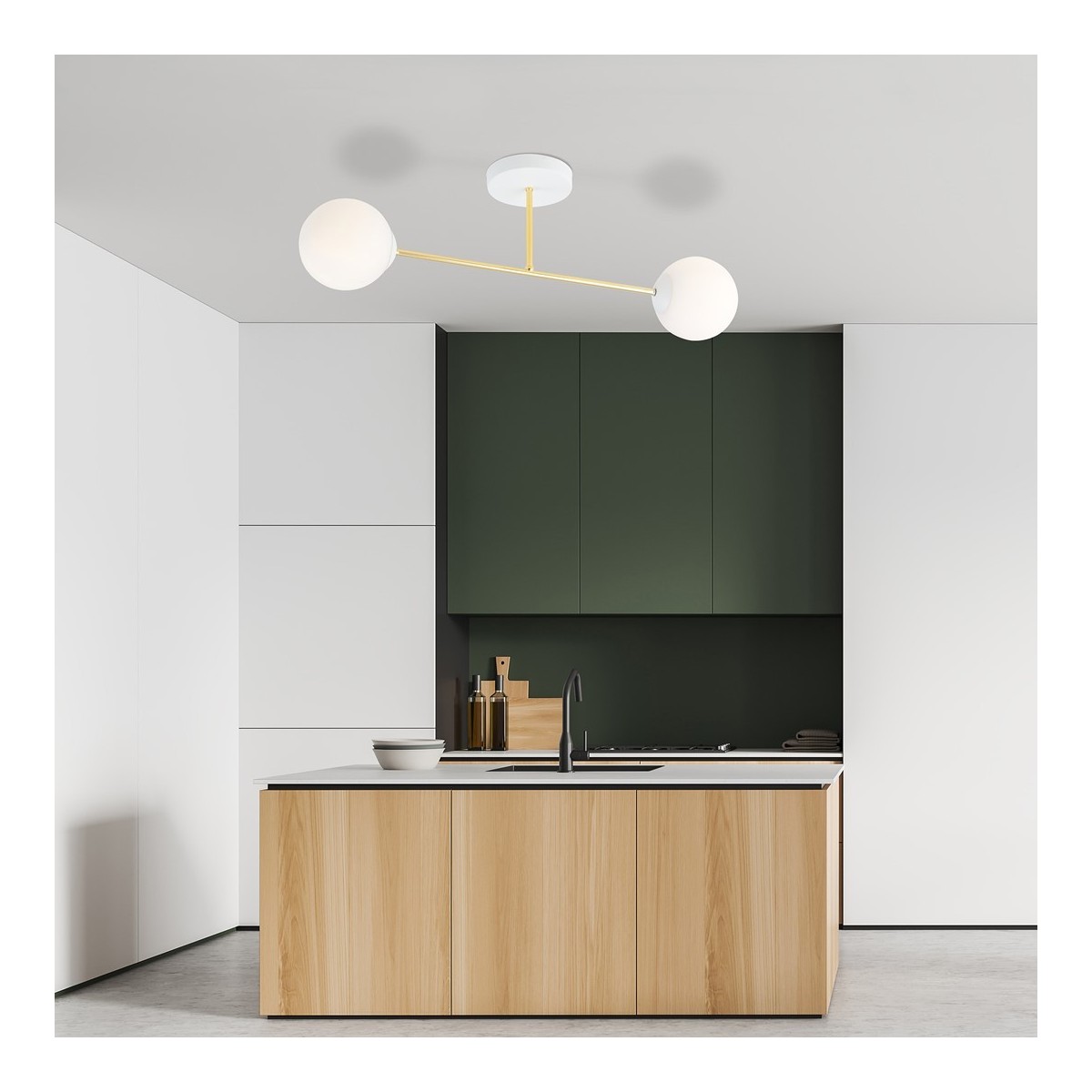 Emibig MAGNUM 2 WH OPAL EM1234/2 kolor złoty z kategorii lampy sufitowe