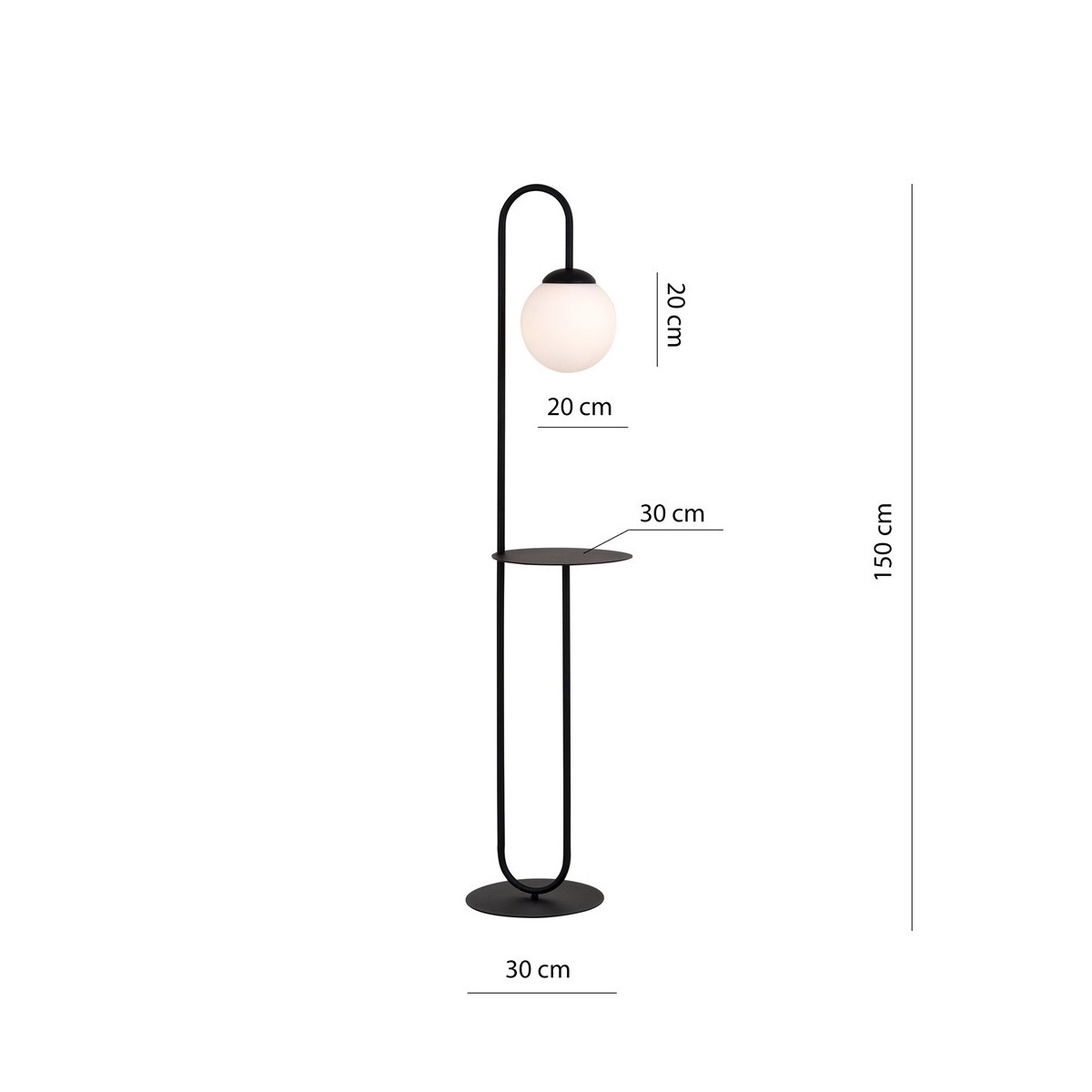 Emibig BARI LP1 BL EM1235/LP1 kolor czarny z kategorii lampy podłogowe