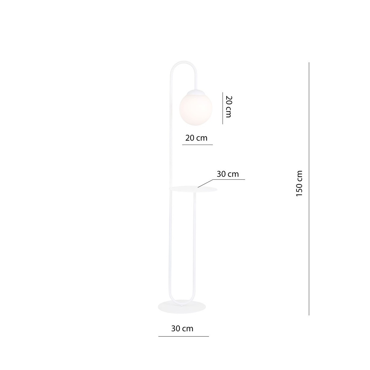 Emibig BARI LP WH EM1236/LP1 kolor biały z kategorii lampy podłogowe