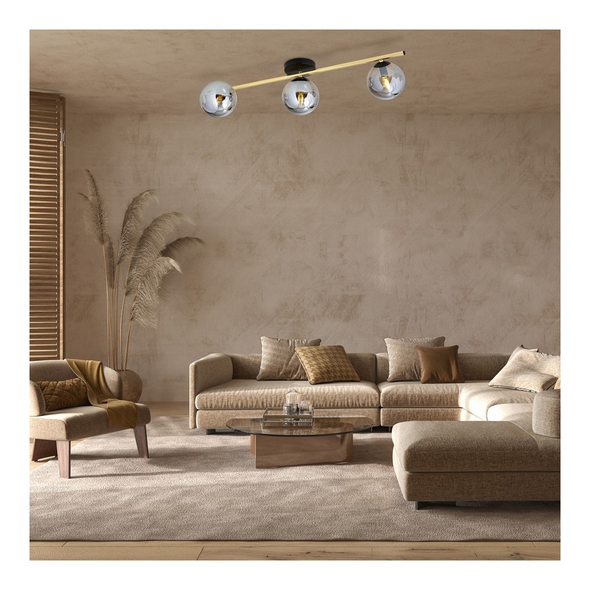 Emibig SPLENDI 3 BL GRAFIT EM1246/3 kolor czarny z kategorii lampy sufitowe