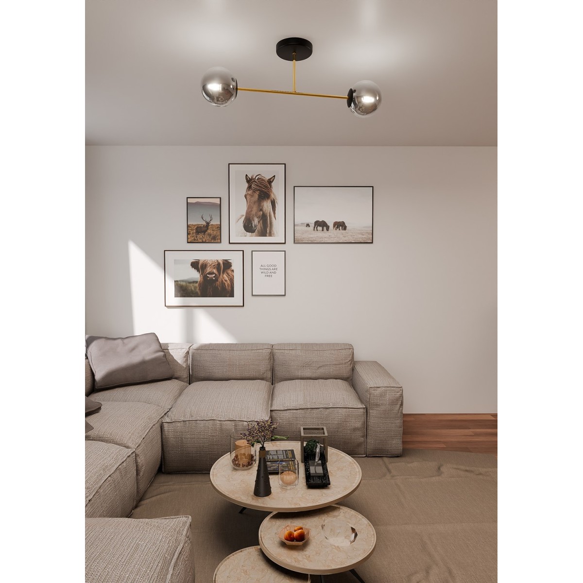 Emibig MAGNUM 2 BL GRAFIT EM1269/2 kolor czarny z kategorii lampy sufitowe