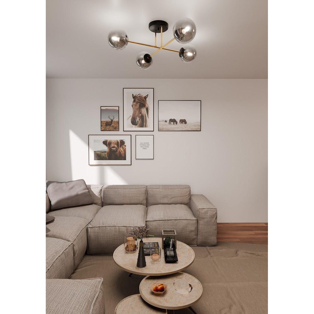 Emibig MAGNUM 4 BL GRAFIT EM1269/4 kolor czarny z kategorii lampy sufitowe