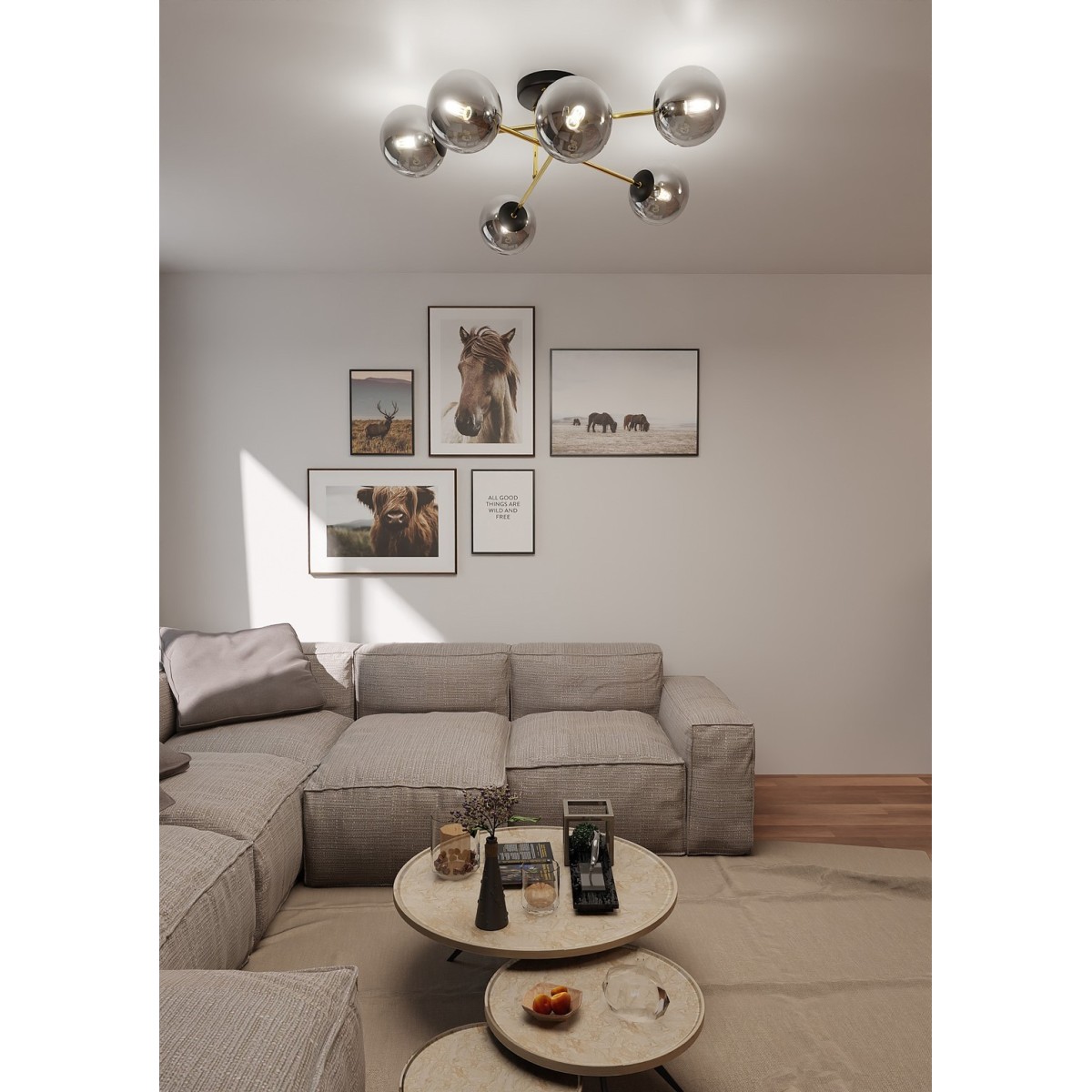 Emibig MAGNUM 6 BL GRAFIT EM1269/6 kolor czarny z kategorii lampy sufitowe