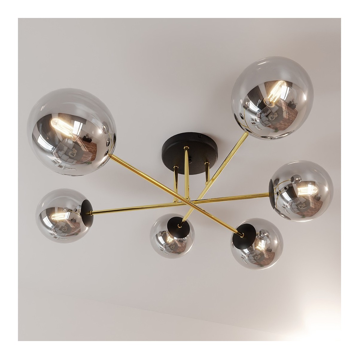 Emibig MAGNUM 6 BL GRAFIT EM1269/6 kolor czarny z kategorii lampy sufitowe