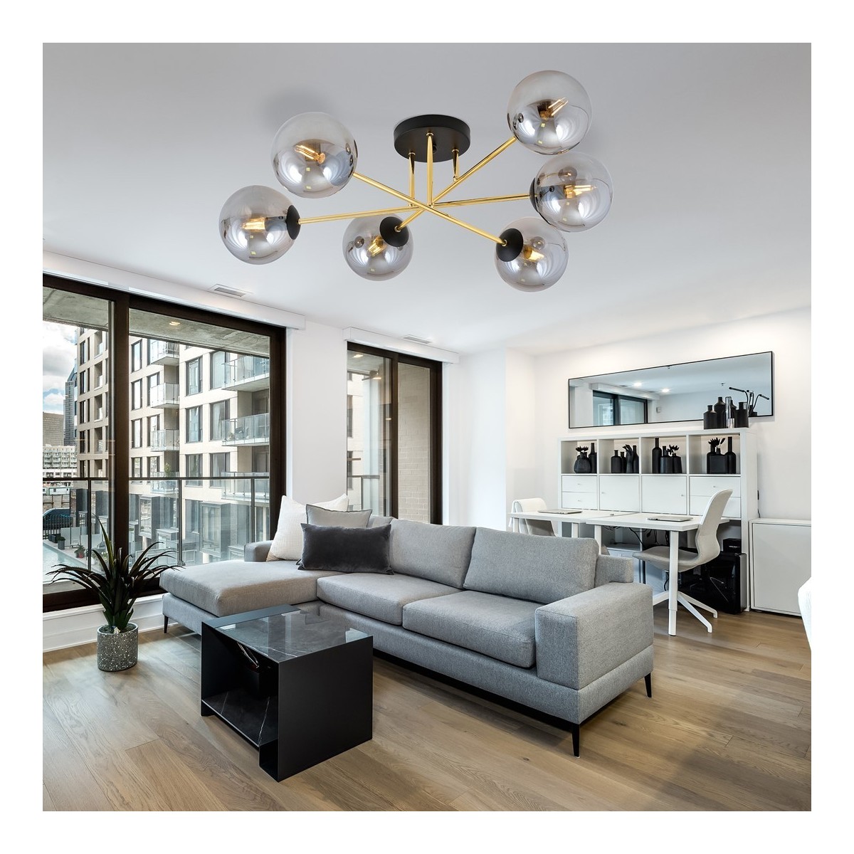 Emibig MAGNUM 6 BL GRAFIT EM1269/6 kolor czarny z kategorii lampy sufitowe