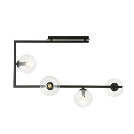 Emibig SOMA 4 BL TRANSPARENT EM1289/4 kolor czarny z kategorii lampy sufitowe
