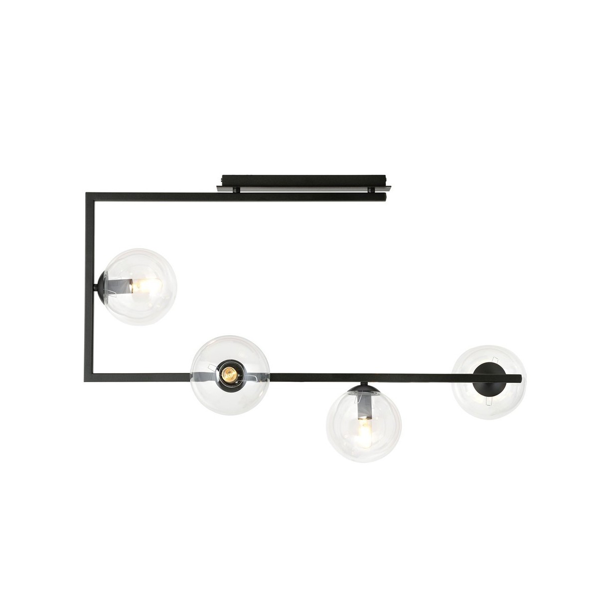 Emibig SOMA 4 BL TRANSPARENT EM1289/4 kolor czarny z kategorii lampy sufitowe