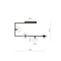 Emibig SOMA 4 BL TRANSPARENT EM1289/4 kolor czarny z kategorii lampy sufitowe