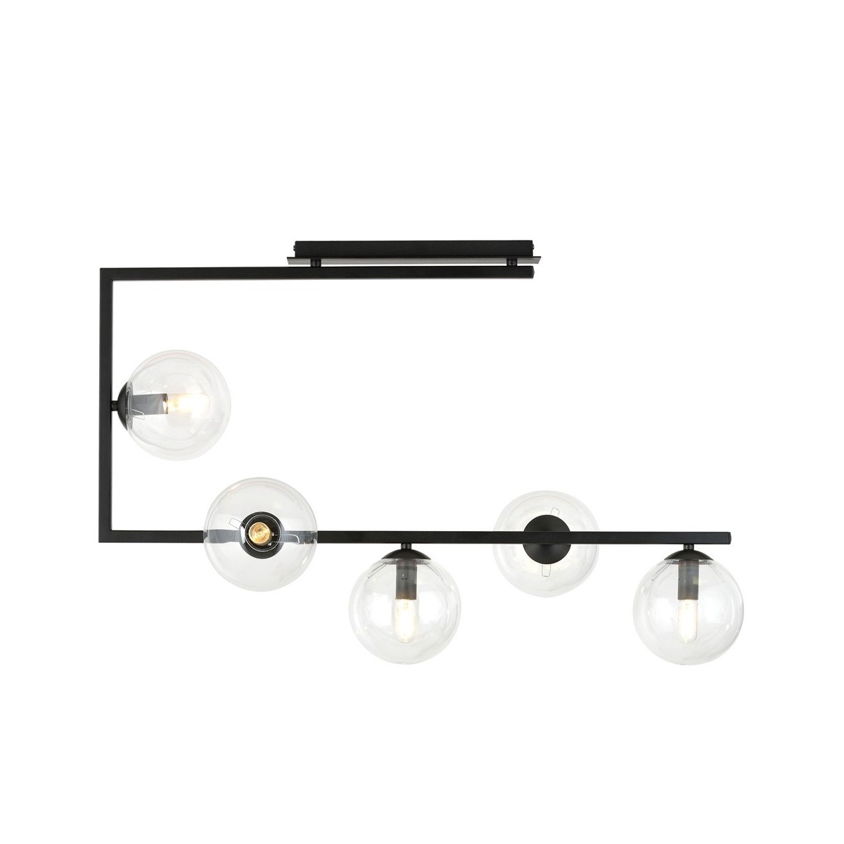 Emibig SOMA 5 BL TRANSPARENT EM1289/5 kolor czarny z kategorii lampy sufitowe