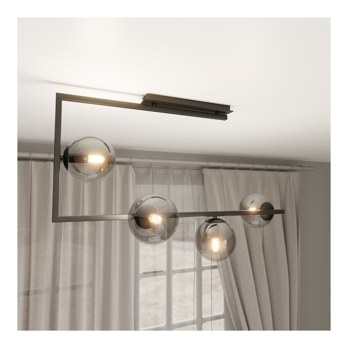 Emibig SOMA 4 BL GRAFIT EM1290/4 kolor czarny z kategorii lampy sufitowe