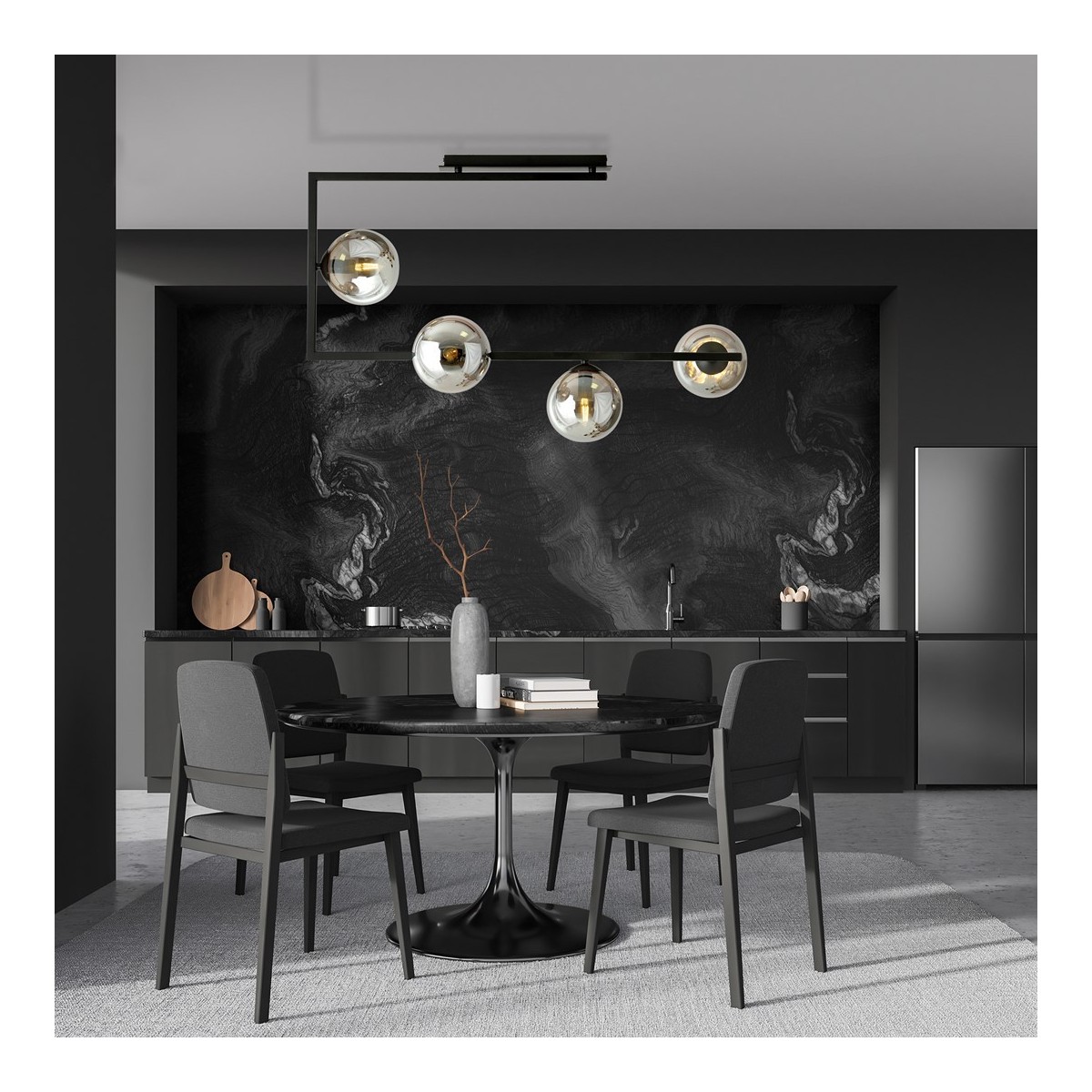 Emibig SOMA 4 BL GRAFIT EM1290/4 kolor czarny z kategorii lampy sufitowe