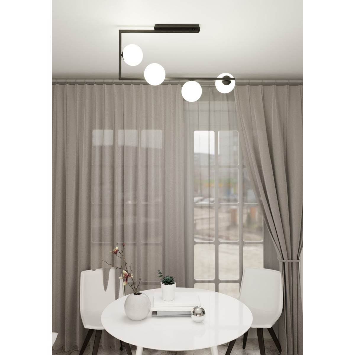 Emibig SOMA 4 BL OPAL EM1291/4 kolor czarny z kategorii lampy sufitowe