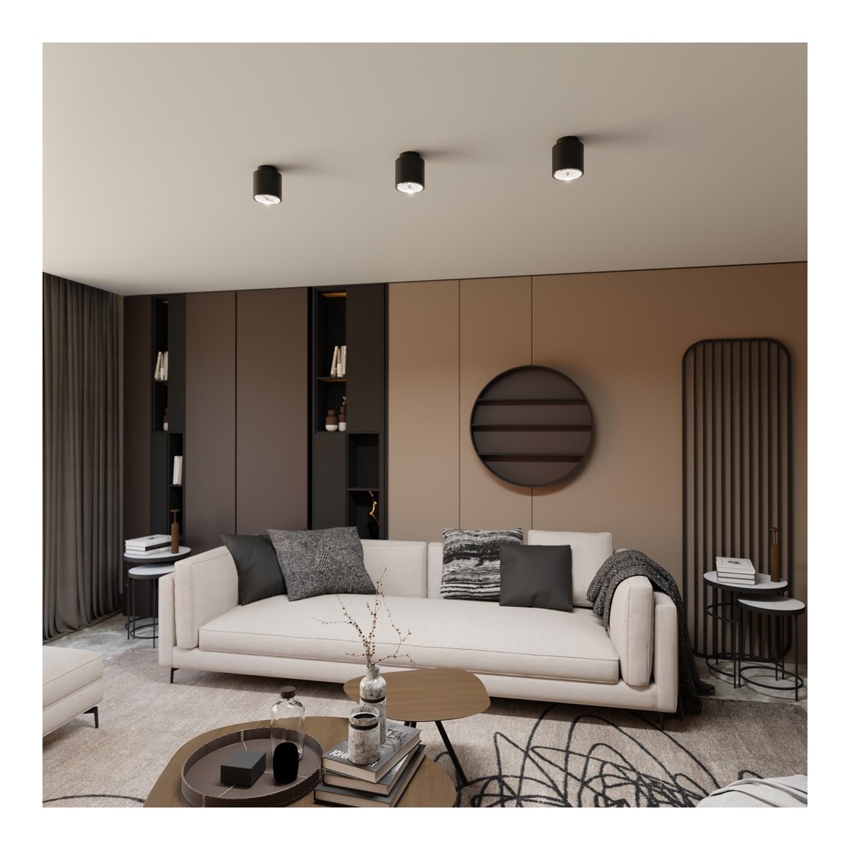 Emibig NANO 1 BLACK EM1310/1 kolor czarny z kategorii lampy sufitowe