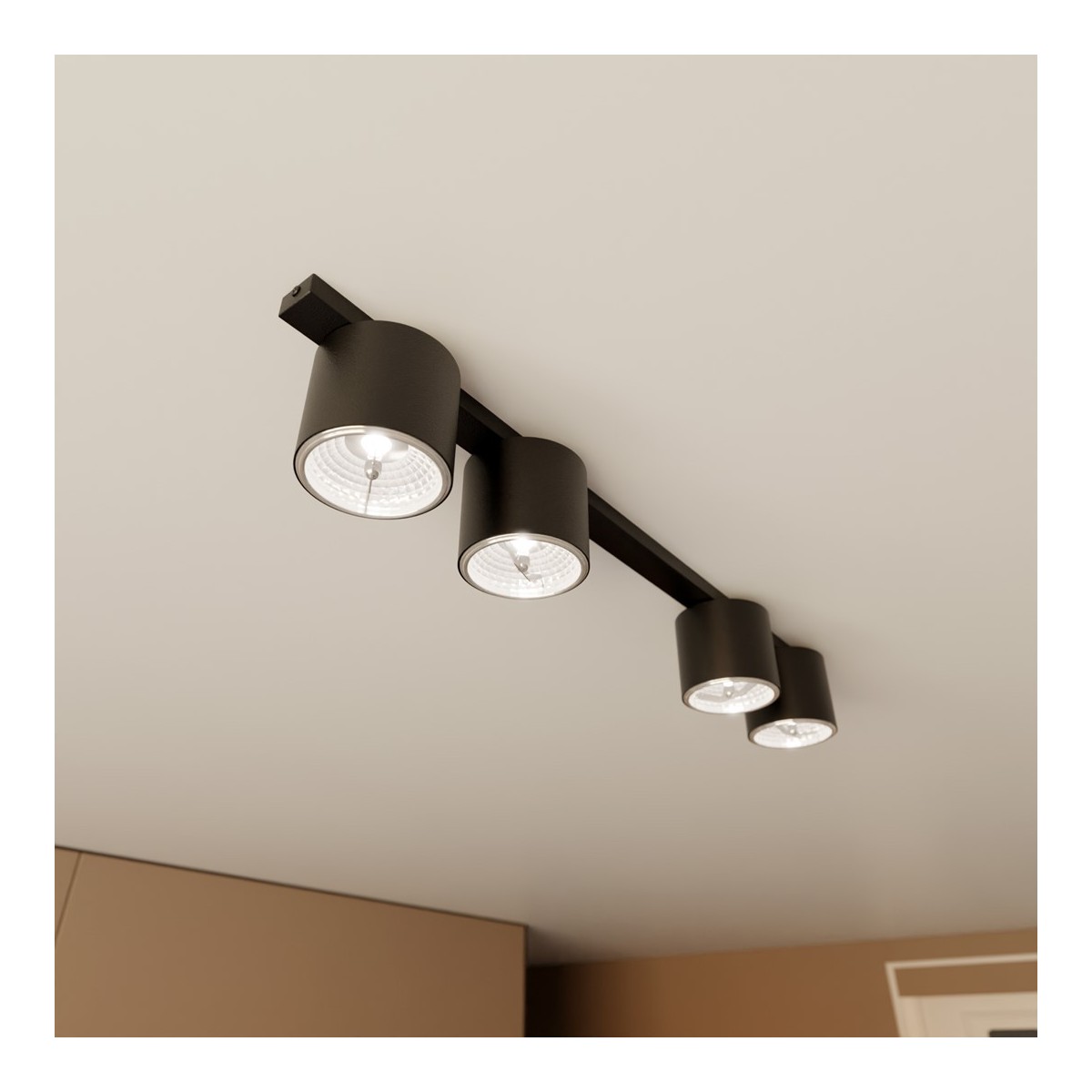 Emibig NANO 4 BLACK EM1310/4 kolor czarny z kategorii lampy sufitowe