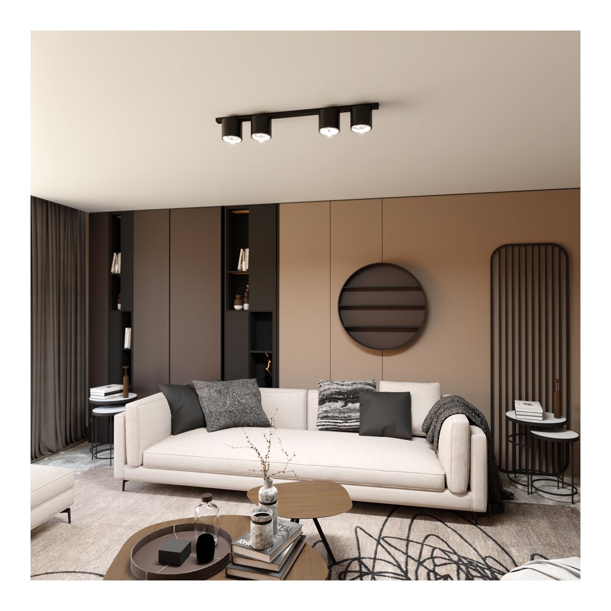 Emibig NANO 4 BLACK EM1310/4 kolor czarny z kategorii lampy sufitowe