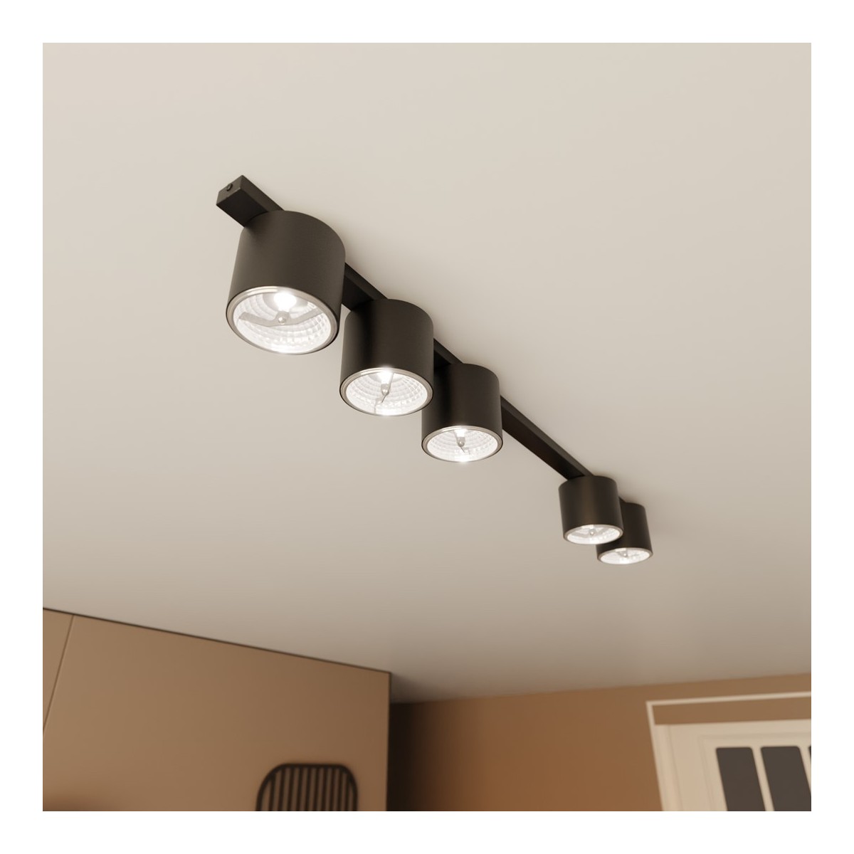 Emibig NANO 5 BLACK EM1310/5 kolor czarny z kategorii lampy sufitowe