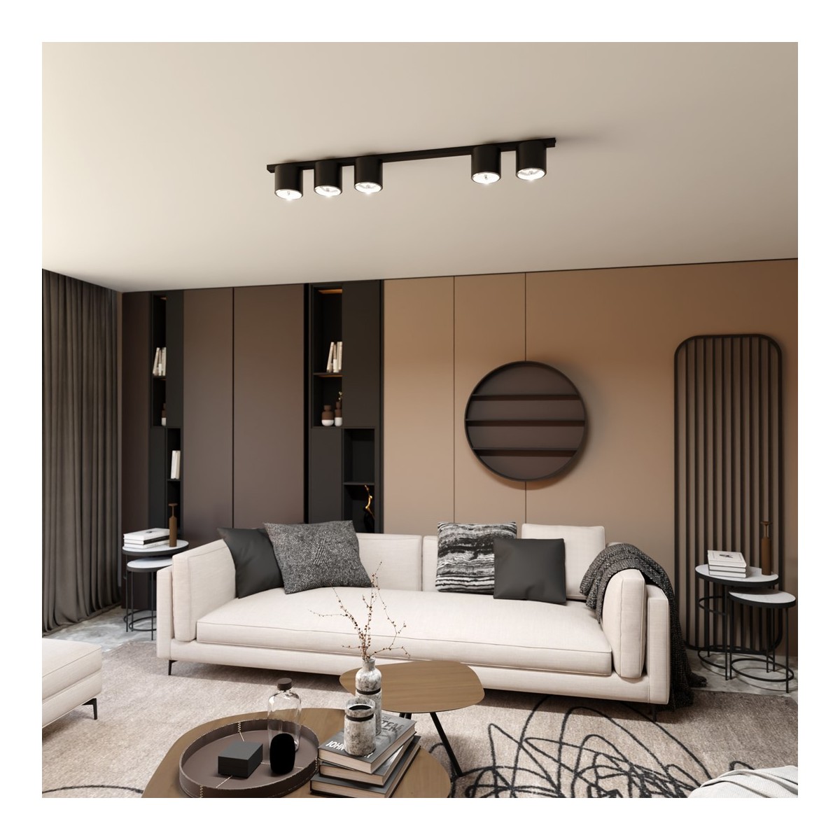 Emibig NANO 5 BLACK EM1310/5 kolor czarny z kategorii lampy sufitowe