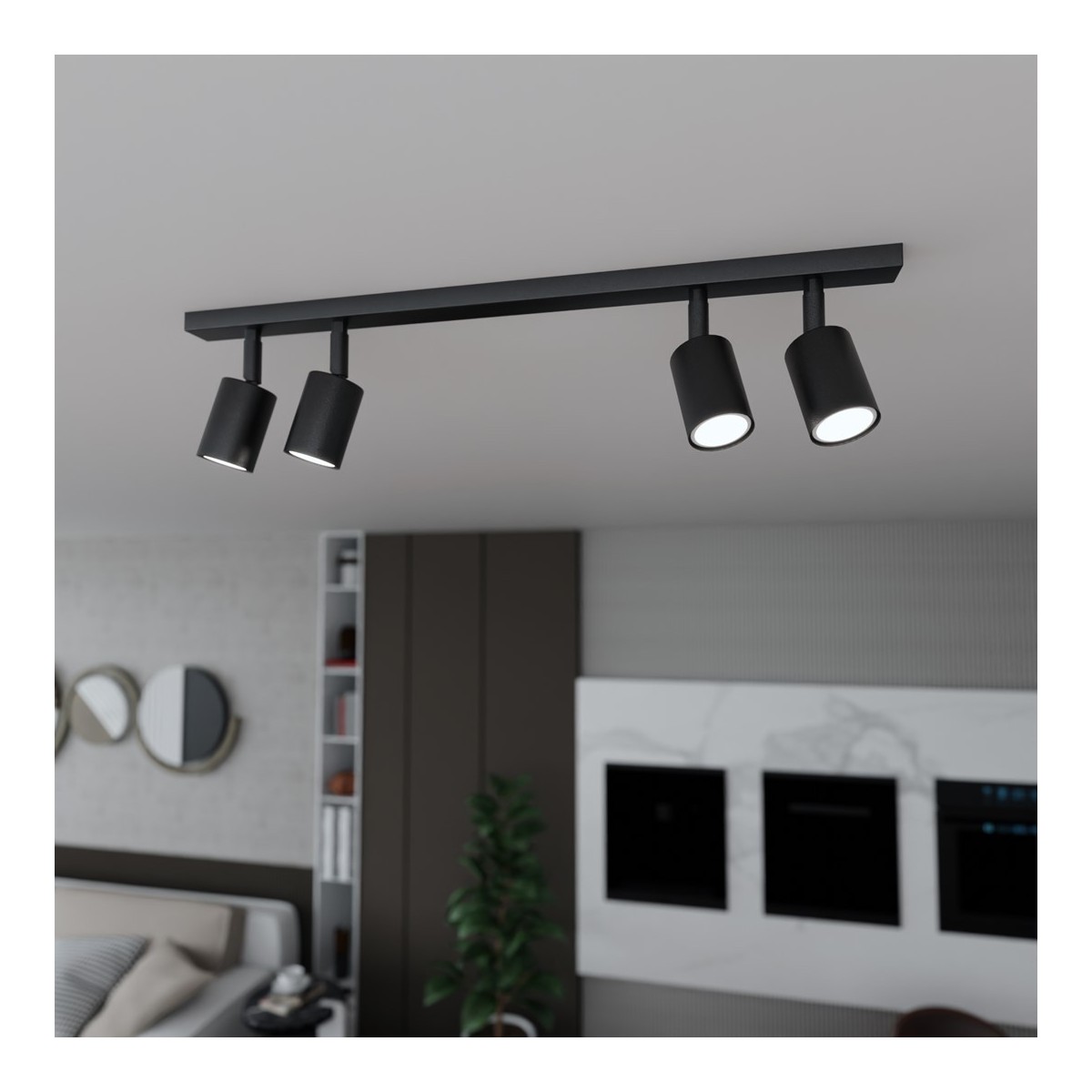 Emibig FLASH 4 BLACK EM1312/4 kolor czarny z kategorii lampy sufitowe