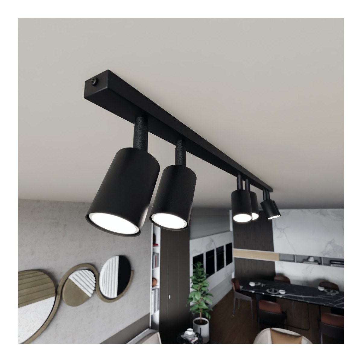 Emibig FLASH 6 BLACK EM1312/6 kolor czarny z kategorii lampy sufitowe