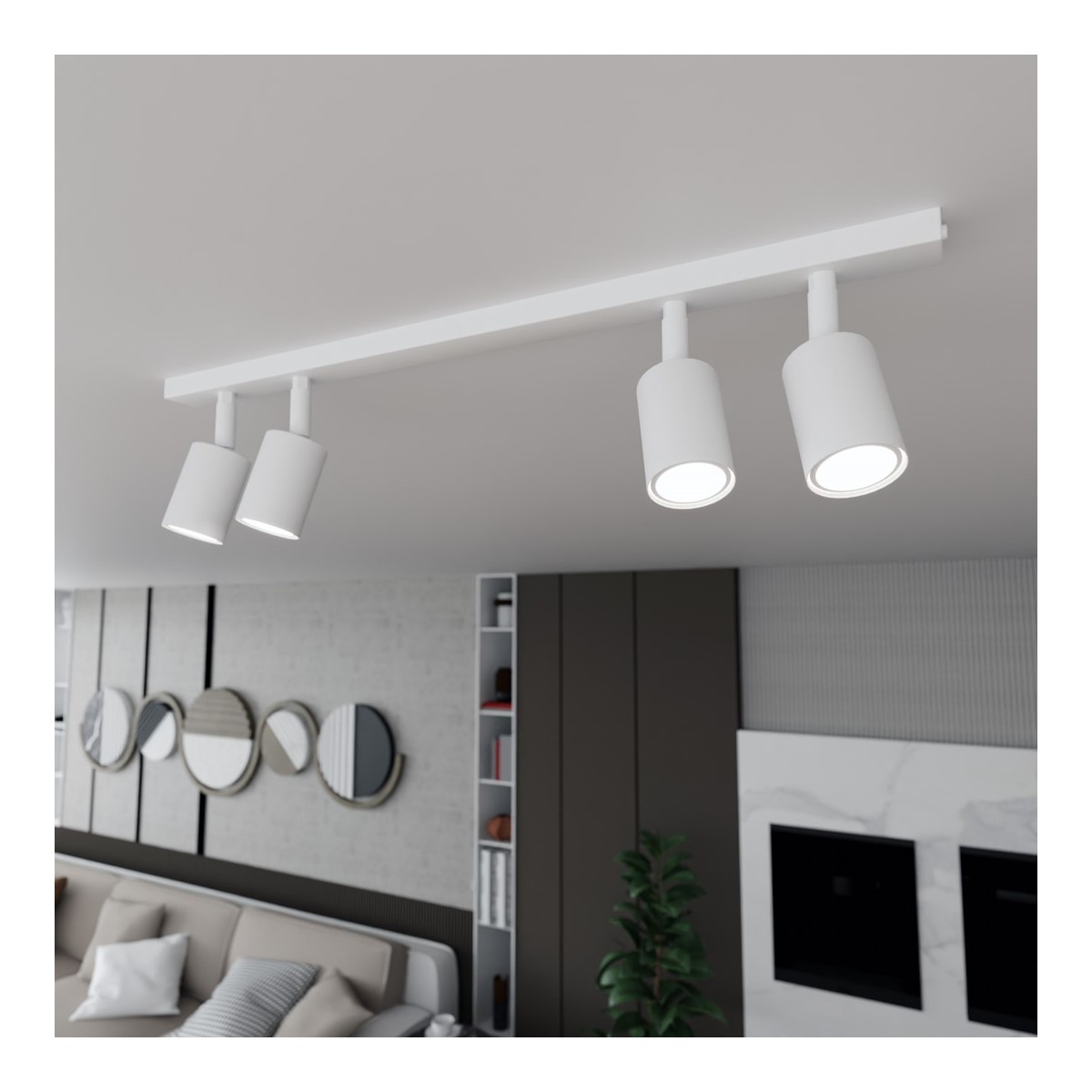 Emibig FLASH 4 WHITE EM1313/4 kolor czarny z kategorii lampy sufitowe