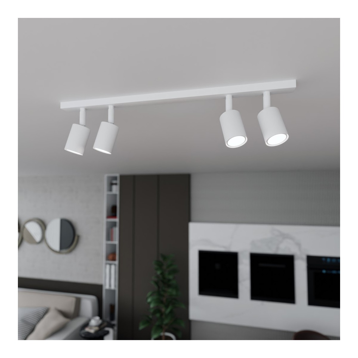 Emibig FLASH 4 WHITE EM1313/4 kolor czarny z kategorii lampy sufitowe