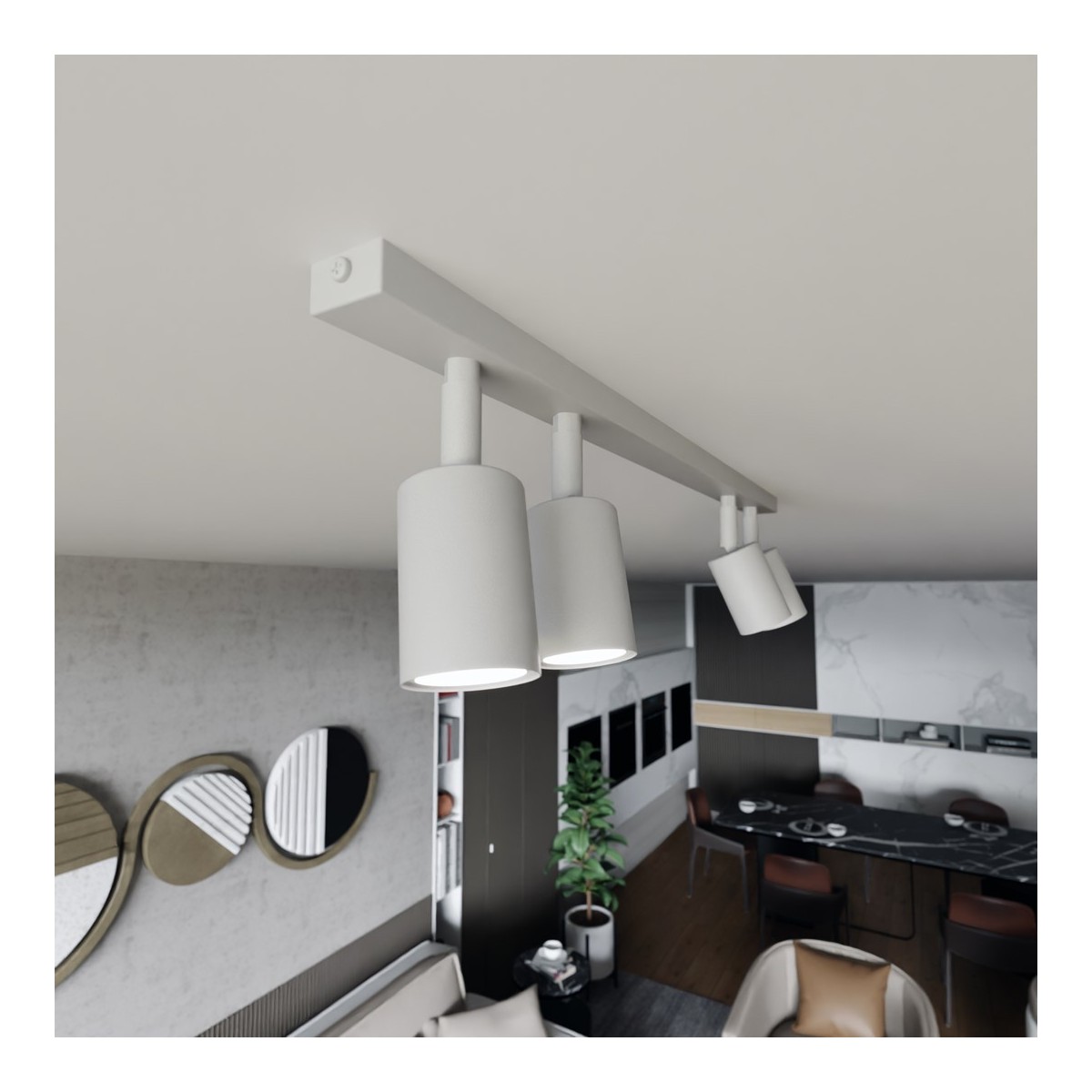 Emibig FLASH 4 WHITE EM1313/4 kolor czarny z kategorii lampy sufitowe