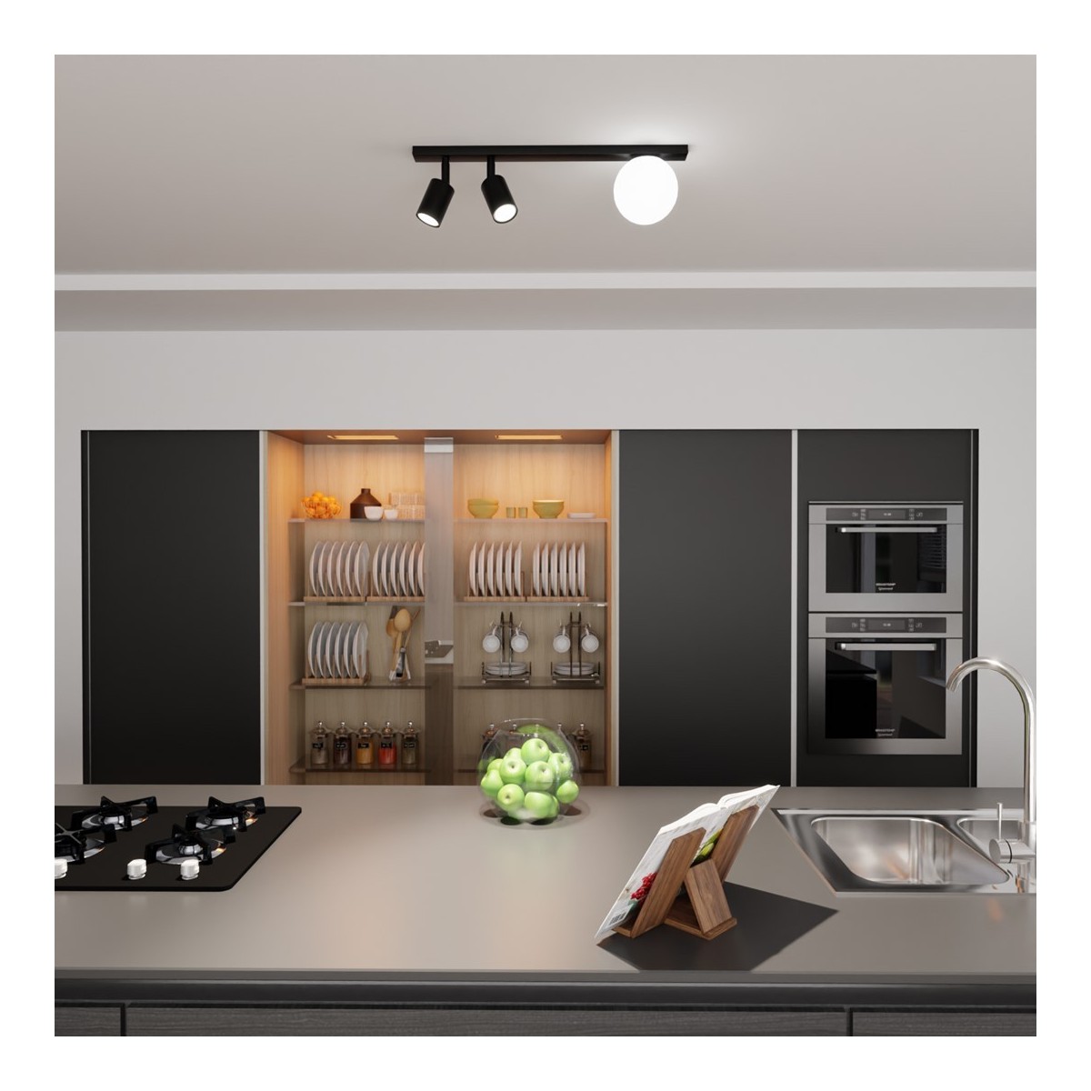 Emibig BASTER 3 BLACK EM1314/3 kolor czarny z kategorii lampy sufitowe