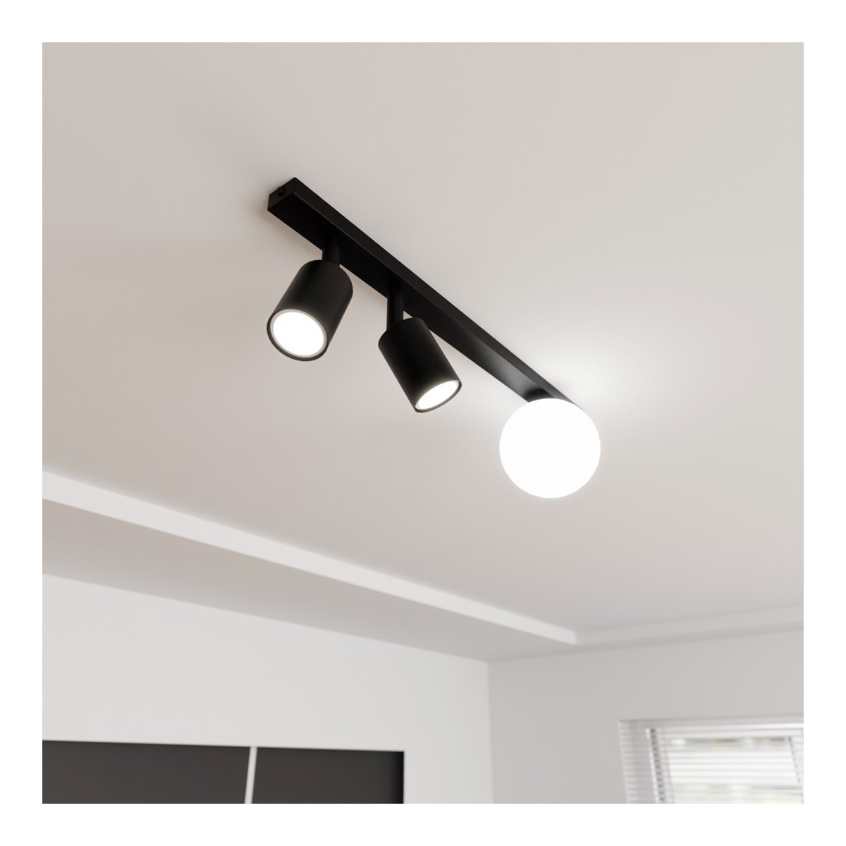 Emibig BASTER 3 BLACK EM1314/3 kolor czarny z kategorii lampy sufitowe