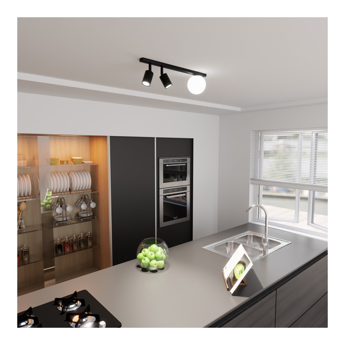 Emibig BASTER 3 BLACK EM1314/3 kolor czarny z kategorii lampy sufitowe