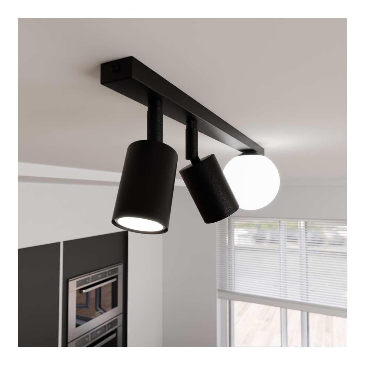 Emibig BASTER 3 BLACK EM1314/3 kolor czarny z kategorii lampy sufitowe